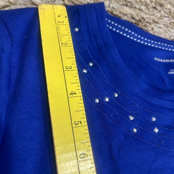 Allison Daley Blue Short Sleeve Boxy Tee - Picture 7 of 13